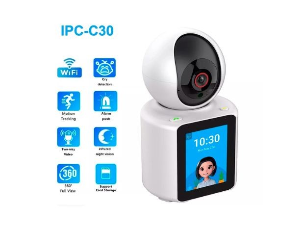 &uu CAMARA IP ROBOTICA WIFI CON VISOR IPC-C30